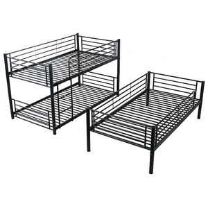 Двухъярусная железная кровать-занавеска, для взрослых, <span class=keywords><strong>4</strong></span> слоя, стальная, с выдвижным ящиком, для детей 9 лет - Product Image 5