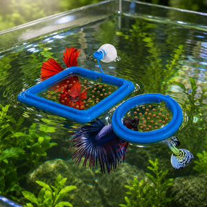 Anello Galleggiante in Plastica per Alimentazione Pesci con Ventosa Potente, Altezza Regolabile, Confezione in Scatola - Product Image 2
