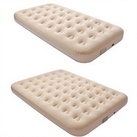 Matelas gonflable large et respirant pour dormir, auto-gonflant + air + matelas floqué pour jardin, plage, pique-nique