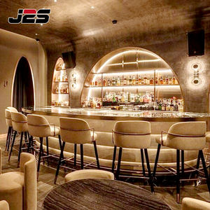 مجموعة أثاث بار فاخرة من الدرجة التجارية J2S، كراسي بار مبطنة، كراسي استرخاء، مقاعد مقاومة للماء للنوادي الليلية - Product Image 2