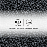 Granulés de copolymère PP recyclé haute résistance certifiés GRS pour chaises et meubles de bureau, écologiques