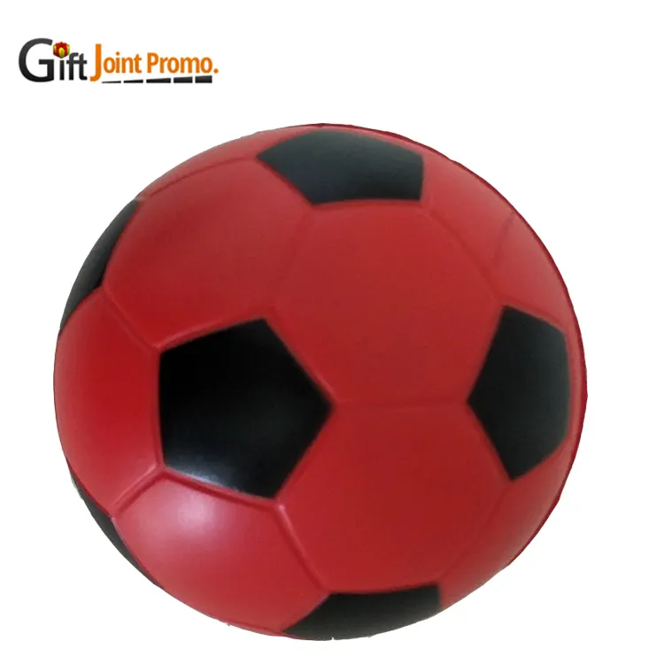 Ballon de Football de PU avec LOGO personnalisé, Anti-Stress, rouge, vente en gros,