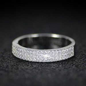 Bague en diamant, taille brillant rond, or blanc, bijoux de fiançailles unisexe - Product Image 3