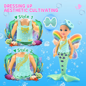 <span class=keywords><strong>Muñeca</strong></span> <span class=keywords><strong>Sirena</strong></span> de 5 Pulgadas con Alas de Arcoíris, Vestido DIY, Articulaciones Móviles, <span class=keywords><strong>Muñeca</strong></span> Princesa, Juguetes para Niñas, Regalo de Cumpleaños - Product Image 3