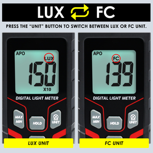 Luxmètre numérique portable haute précision 200 000/20 000, le plus vendu, avec mesure automatique pour bureau F LUX-429 - Product Image 2