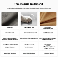 Ensemble de canapés modulaires modernes et décontractés Louis Danny en tissu givré, garnis d'éponge, avec pieds en acier inoxydable pour mobilier de salle de sport