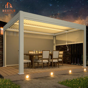 Bioclimatic <span class=keywords><strong>Profilé</strong></span> <span class=keywords><strong>Aluminium</strong></span> Toit en Verre Électrique <span class=keywords><strong>Pergola</strong></span> à Louvre 3x4 Pavillon pour Usage Extérieur Gazebo Électrique - Product Image 1