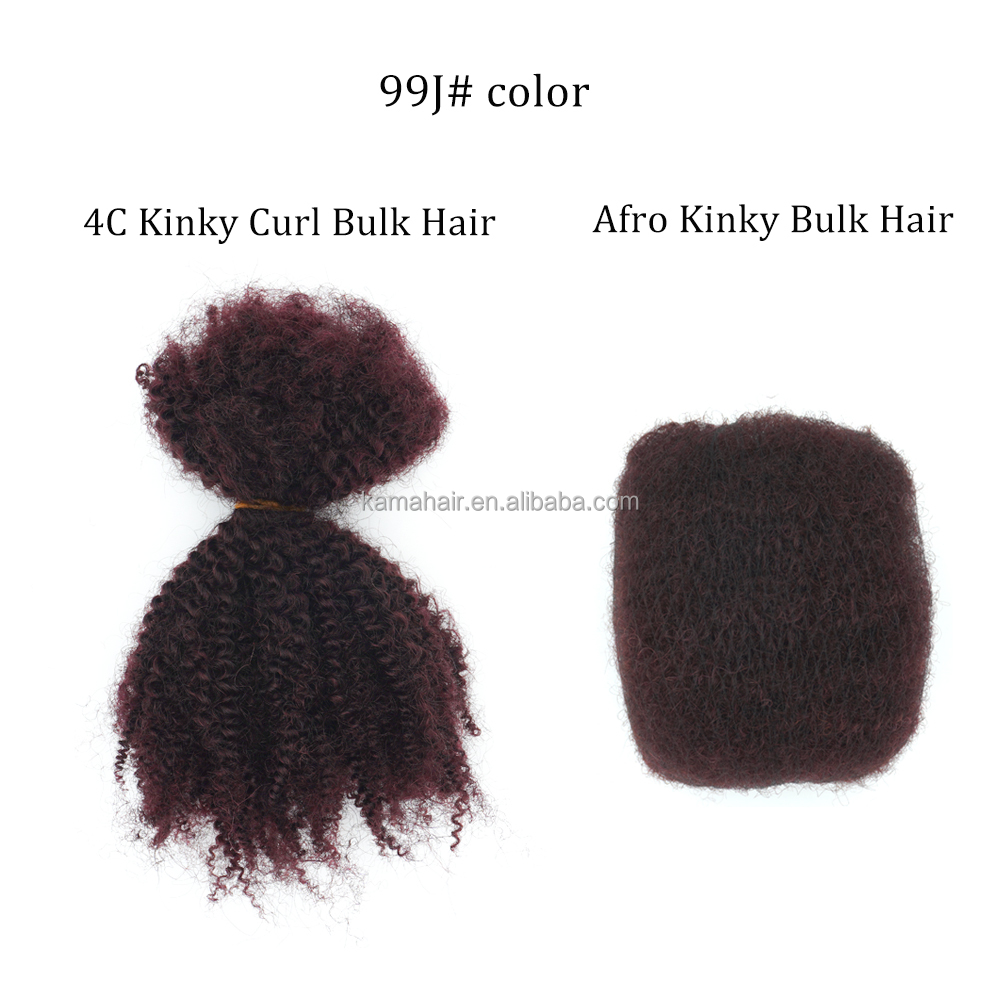 KAMA Remy Virgin Braiding Hair Pre Stretch 4C Afro Kinky Human Hair Bulk Marley Twist Wholesale Detail Section 12
