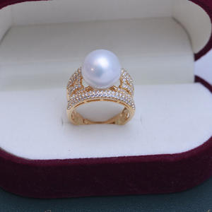 Anillo de Perlas Redondas de Agua Dulce Blancas de 11-12 mm, Edison Zhuji, Luz Intensa, Pequeñas Imperfecciones, Plata S925, Conjunto Completo, Moderno - Product Image 2