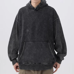 เสื้อฮู้ดสำหรับผู้ชายใส่กลางแจ้งใช้ได้ทั้งชายและหญิงมีฮู้ดซักได้แฟชั่นแนวสตรีทย้อนยุคโลโก้ตามสั่ง - Product Image 1