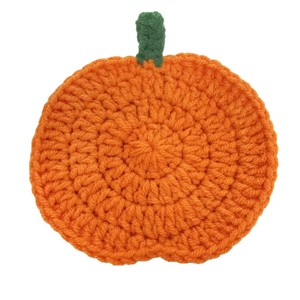 Handmade Crocheted Halloween <b>Pumpkin</b> Coasters Polyester Round Anti Scald <b>Mug</b> Coasters Cartoon Design - Product Image 5
