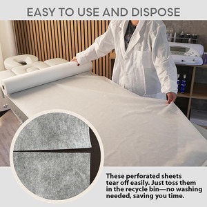 Disposable Massage Table <b>Sheets</b> <b>White</b> Folding Spa Bed Covers Portable Therapy Table Linens for Home Use - Product Image 6