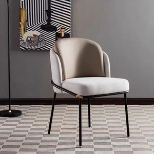 Exclusive Designer Modern Stainless Steel Fabric Shagreen Leather <b>Dining</b> <b>Chair</b> for Home Office & Apartment Use - Product Image 4