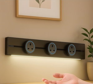 <span class=keywords><strong>Prise</strong></span> de rail amovible personnalisable UK/EU/US USB Socket Set 32A Kitchen Sideboard Induction Light Strip Track Socket avec prises - Product Image 1