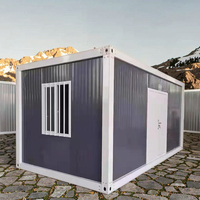 Conteneur de maison mobile de style méditerranéen de 20 pieds, panneau sandwich pour bâtiment extérieur bureau/chambre à coucher, matériau en acier pour cour