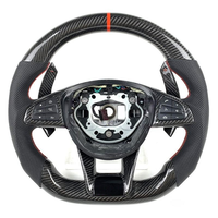 Volant en fibre de carbone personnalisé pour Mercedes Benz AMG GLC GLE450 A45 C43 C63 C450 S63 E63 W205 W213 W222 A250 Pièces automobiles