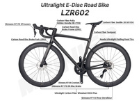 Vélo de route en fibre de carbone MEINIER 2X12S Di2 105 R7170, frein à disque hydraulique, vélo de course ultraléger avec selle en carbone imprimée en 3D