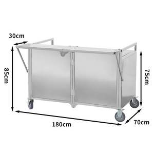 Chariot de Stand de Nourriture Multifonctionnel en Acier Inoxydable, Nouveau Chariot Pliant Mobile à Roues pour Marché de Nuit Tendance, Présentoir pour Bonbons et Gâteaux - Product Image 3