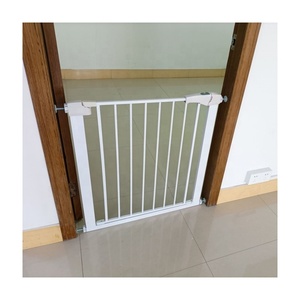 Barrière de sécurité pour bébé à double verrouillage, en métal, facile à franchir, pour portes et escaliers, fixation par pression, articles pour bébé - Product Image 6