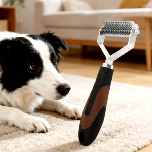 Peigne démêlant double face pour animaux de compagnie, pour les nœuds, les poils lâches, l'élimination des poils, adapté aux chats et aux chiens, <span class=keywords><strong>brosse</strong></span> de toilettage pour animaux de compagnie - Product Image 2