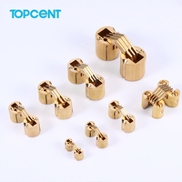 Kpytopcent — charnières de meubles en laiton, 8-18m, mini-charnière cylindrique antique, invisible pour boîte-cadeau en bois