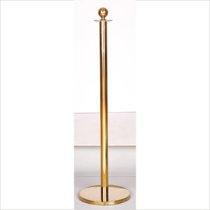 Giao thông đám đông kiểm soát lối đi vàng hàng đợi bollard thảm đỏ nhung dây cực đứng - Product Image 1