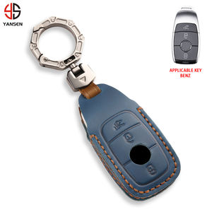 <span class=keywords><strong>Porte</strong></span>-clés Shell Fob pour <span class=keywords><strong>Mercedes</strong></span> Benz 2017 Classe E W213 E200 E260 E300 E320 2018 Classe S GLS GLA <span class=keywords><strong>Porte</strong></span>-clés en cuir véritable - Product Image 1