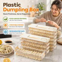 Boîte à raviolis en plastique de qualité alimentaire inspirante pour le rangement dans la porte latérale du réfrigérateur/congélateur, pour une conservation dans les espaces étroits et