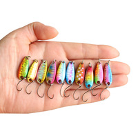 Paillettes de leurre de qualité export, paillettes métalliques colorées, appâts vivants, hameçons de pêche à la truite, pour la pêche au crevettes et aux poissons à écailles bleues, lancer longue distance