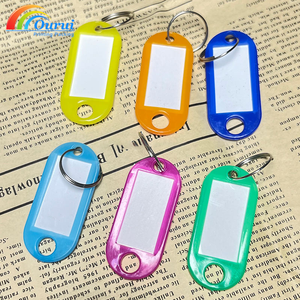 Porte-clés en plastique personnalisé avec logo, étiquette nominative, pendentif porte-clés, support de clés, étiquette d'usine, vente chaude - Product Image 1