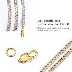Collana a catena Color <span class=keywords><strong>oro</strong></span> per uomini e donne con catena a maglie cubane collana uomo moda gioielli da uomo regali all'ingrosso 4mm - Product Image 5
