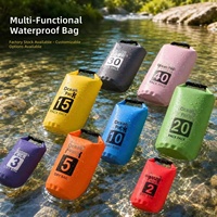 Sac étanche flottant en bâche PVC 500D de 5L avec logo personnalisé pour la navigation, la natation et les activités nautiques