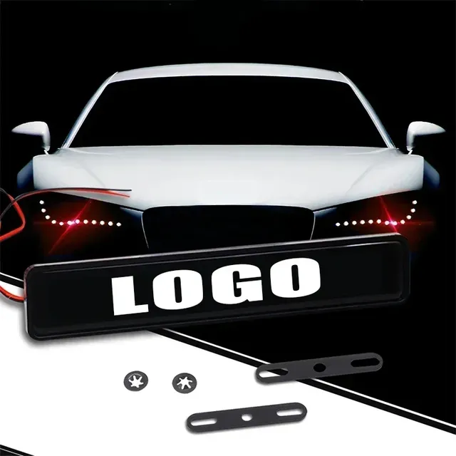 New Universal LED Logo Car Emblem Light Decorative Hood Grill Bonnet with Front Logo Lamp Universal Car Decorative Emblem Badge