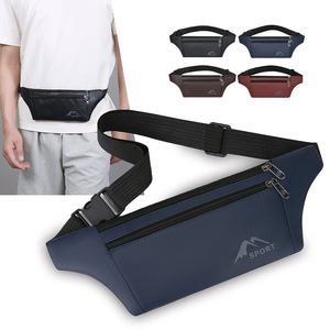 Sports Waist Bag Dark Blue Lightweight Portable Men's Fanny Pack for Running Cycling Fitness - Product Image 1