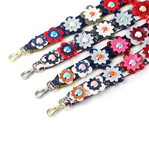 ZONESIN 4cm <span class=keywords><strong>de</strong></span> large Floral femmes épaule ceinture haut <span class=keywords><strong>en</strong></span> <span class=keywords><strong>cuir</strong></span> <span class=keywords><strong>de</strong></span> vache <span class=keywords><strong>sac</strong></span> sangles <span class=keywords><strong>sac</strong></span> cintre Vaccetta sangle <span class=keywords><strong>en</strong></span> <span class=keywords><strong>cuir</strong></span> pour sacs à main 2 pièces 90cm - Product Image 2