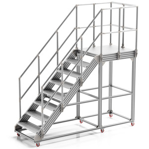 40x40 nhôm hồ sơ nền tảng di động làm việc nền tảng cầu thang cho container kho lối đi thang - Product Image 1