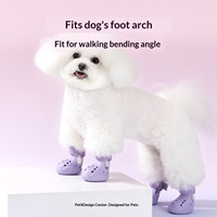 Chaussures Sabots Légères et Résistantes à l'Abrasion pour Chiens EVA, Lot de 4, Antidérapantes, Respirantes, avec Sangle Réfléchissante pour la Sécurité Nocturne