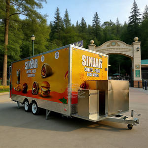 Chariot de vente mobile de restauration rapide personnalisé avec cuisine complète, BBQ, poulet frit, hot-dogs, remorque de concession - Product Image 1