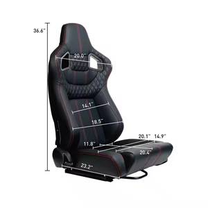 Sièges de voiture noirs de haute qualité, sportifs, réglables, type baquet, pour la simulation de course, pour <span class=keywords><strong>BMW</strong></span> et Honda, en cuir. - Product Image 5