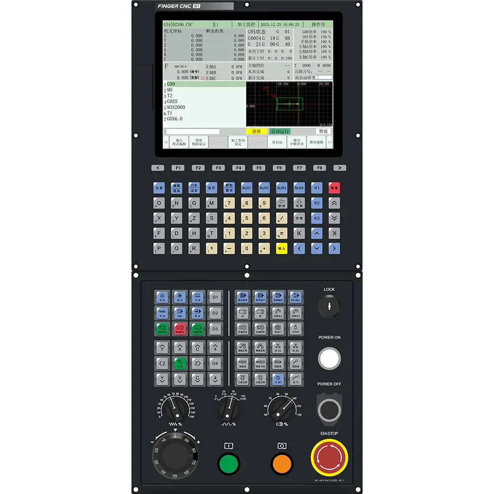 10.4 Inch Rtcp Draaien En Frezen Composiet Industriële 3 5 As Cnc Draaibank Machine Retrofit Controlesysteem Voor Draaibank Cnc