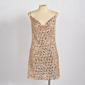 เดรสผู้หญิงคอปาดสำหรับงานปาร์ตี้ - Product Image 1