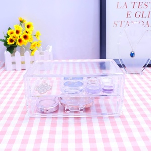 Acryl Transparent <span class=keywords><strong>2</strong></span> Schubladen Make-Up Organizer Lippenstift Halter Kosmetische Lagerung <span class=keywords><strong>Box</strong></span> - Product Image 4