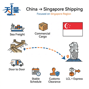 Service <span class=keywords><strong>de</strong></span> Fret Maritime Chine-Singapour : Solution <span class=keywords><strong>de</strong></span> Transport <span class=keywords><strong>de</strong></span> Marchandises Porte-à-Porte, Horaires Stables, Dédouanement, LCL + Express - Product Image 1