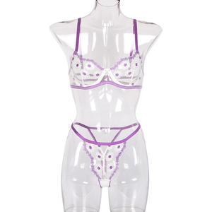 Nouveautés en gros vrac de haute qualité Sexy Shemale Lingerie Saint Valentin érotique bébé poupée femmes 2 pièces pure dentelle ensemble de Lingerie - Product Image 5