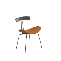 Chaise de réception de style industriel vintage en cuir, forme papillon, pour salon, salle d'attente, salle à manger d'hôtel