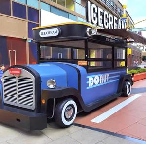 Camion à café <span class=keywords><strong>caravane</strong></span> rétro Camion à pizza Chariot de cuisine mobile Chariot à hot-dogs Camion à glace Camion à nourriture électrique - Product Image 3