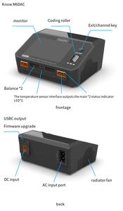 ToolkitRC M6DAC 350W X2 <b>USB</b>-<b>C</b> PD65W AC Dual Charger/Discharger for 1-6S Lipo/LiHV/NiMH/Pb Cells with Screws Plastic Material - Product Image 3