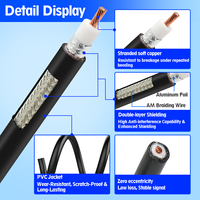 Cable Coaxial RF de Doble Blindaje Ultraflexible LMR400 con Conector SMA N BNC TNC UHF