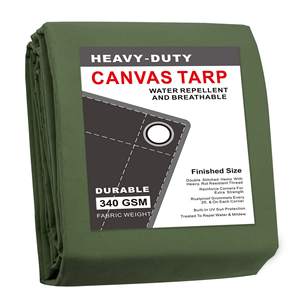 Bâche en <span class=keywords><strong>toile</strong></span> rectangulaire imperméable et résistante à la pluie, épaisse, pour l'extérieur, protection contre les UV, ourlets double-cousus, isolation thermique - Product Image 2