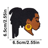 Nouvelle personnalité prix de gros Black Girl Magic Queen Design fer sur des patchs en tissu sergé brodé pour vêtements chapeau